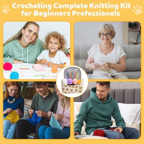 EDCUEBE7 74Pcs Adult Beginner Ergonomic Crochet Hook Kit - Image 7