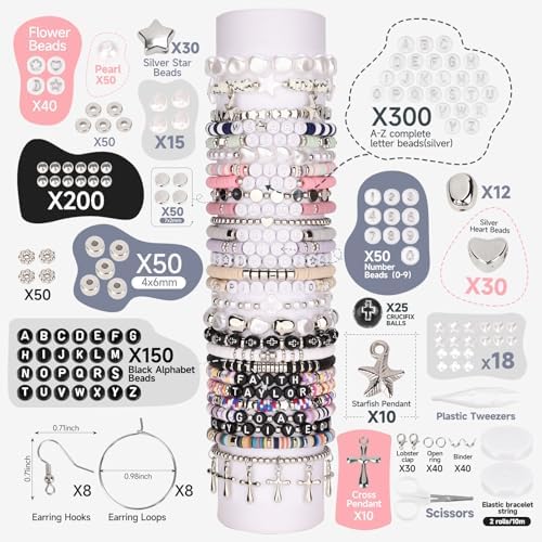 Pizooro 3 Boxes Clay Beads for Bracelet Making Friendship Bracelets Gifts - Image 4