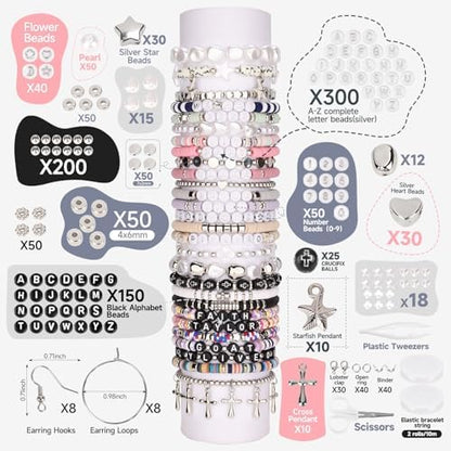 Pizooro 3 Boxes Clay Beads for Bracelet Making Friendship Bracelets Gifts - Image 4