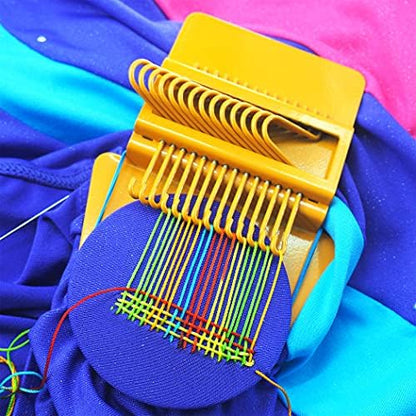 Speedweve Style Darning Loom, Small Weaving Loom for Visible Mending Jeans, Weave Tool for DIY Artful Patterns, Repair Fabrics (14 Hooks) by CUPTISSERIE