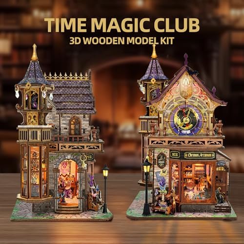 Time Magic Club Miniature House Kit 3D Wooden Puzzle for Adults - Image 4