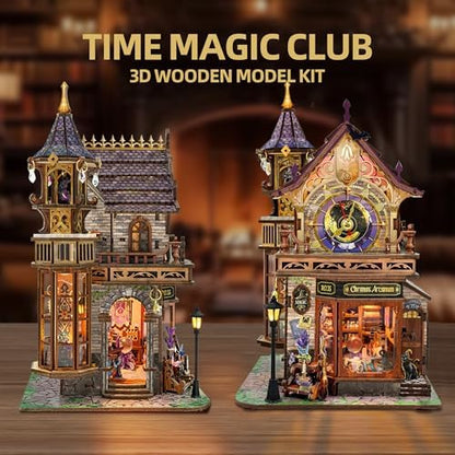 Time Magic Club Miniature House Kit 3D Wooden Puzzle for Adults - Image 4
