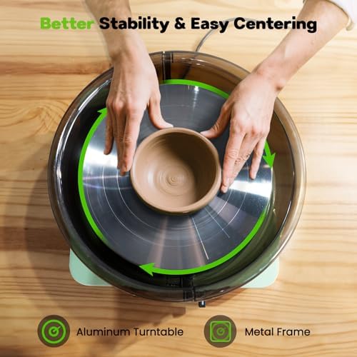 Alldeer 11 inch Pottery Wheel for Adults, Professional Pottery Kit - Image 4