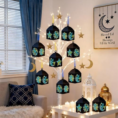 Maitys 16 Sets Eid Mubarak Paper Lantern Suncatcher Craft Kits for Adults - Image 4