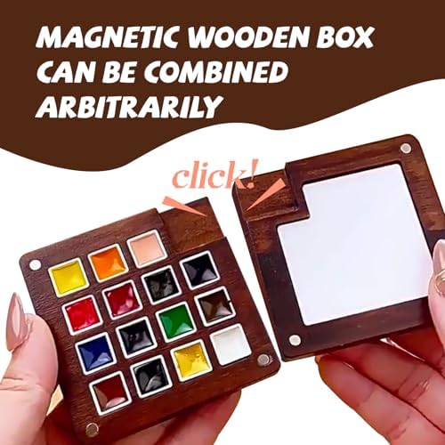 Watercolor Paint Set, Pocket Artist Set with Palette, Storage Bag, and Metal Clip, Suitable for art enthusiasts(B) - Image 6