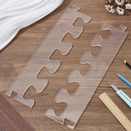 INFUNLY 2pcs Dovetail Stitch Router Template 3.54"×15.75" DIY Acrylic Router Template Pitch Dovetail Router Tray Clear Cutting Board Stencils Angled Curvy Stencils Guide Tools for Woodworking - Image 5