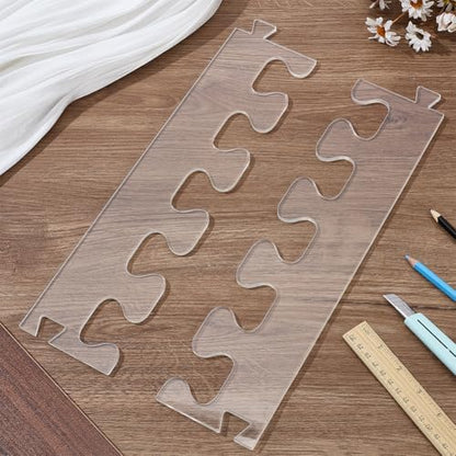 INFUNLY 2pcs Dovetail Stitch Router Template 3.54"×15.75" DIY Acrylic Router Template Pitch Dovetail Router Tray Clear Cutting Board Stencils Angled Curvy Stencils Guide Tools for Woodworking - Image 5