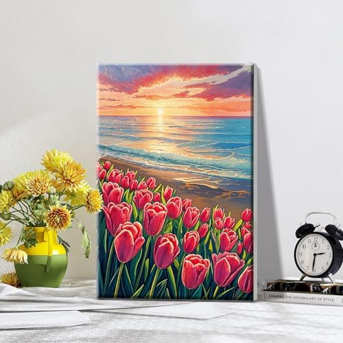 ATDMS Paint by Numbers Kit for Adults with Frame, 8 x 12 Inch - Image 2