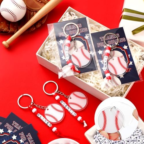 Suncalla 984 Pcs 24 Set Baseball Keychain Making Kit DIY Craft Ball Bag Tag - Image 5
