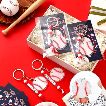 Suncalla 984 Pcs 24 Set Baseball Keychain Making Kit DIY Craft Ball Bag Tag - Image 5