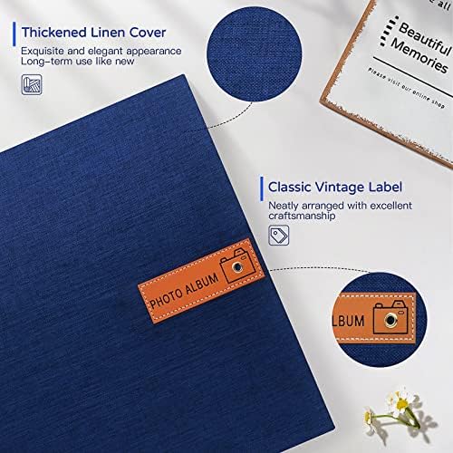 Popotop Large Photo Album Self Adhesive 4x6 5x7 8x10 Scrapbook Album DIY Picture Book,Gifts for Mom,Family Baby and Wedding,with Metal Pen and Plastic Board - Image 3