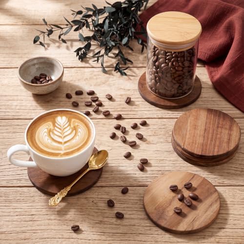 Meanplan 40 Pcs Blank Wooden Coasters, 4 x 4 x 0.28 Inch, Round, Brown - Image 6