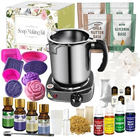 PIUH DIY Soap Making Kit with Hot Plate and Supplies for Adults by PIUH