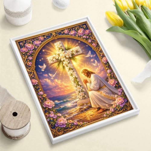 Diamond Art Kits for Adults,Jesus Cross Diamond Art Painting Kits for Adult - Image 2