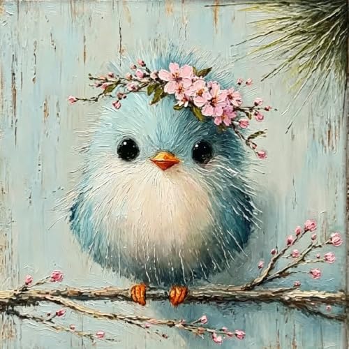 BYGFHLYW Bird Cherry Blossom Paint by Numbers Kit for Adults Canvas by BYGFHLYW
