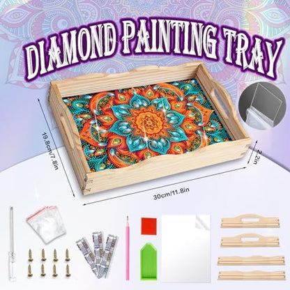 EWJRNSF Diamond Art Kits for Adults Wooden Serving Trays with Handles - Image 2
