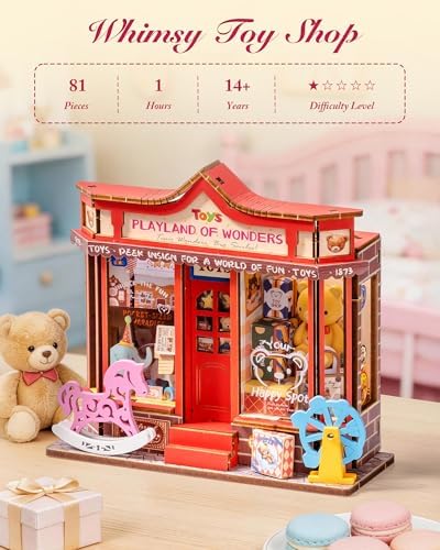 Rolife DIY Miniature House Kit 1:32 Whimsy Toy Shop Diorama Dollhouse Tiny House Model Building Set, Hobby Crafts for Adults Gifts for Him Her - Image 2