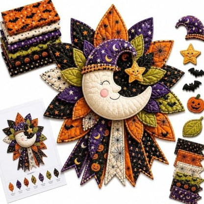 Loyilat 2026 New DIY Quilted Halloween Pumpkin Door Hanger Kit 60cm by Loyilat