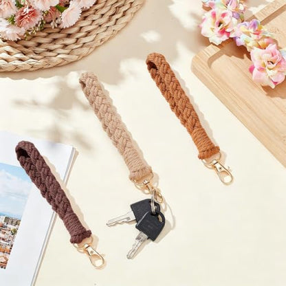 BEUNITONE 16 PCS Keychain Making Kit for Adults, Colorful Macrame Supplies Craft Kit for Beginners with Instruction, Scissors and Tape Measure, Keychain Making Kit for DIY Key Chain Phone Bag - Image 5