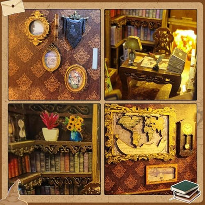 CRIOLPO Book Nook Kit - DIY Miniature Dollhouse Kit for Adults - Image 4
