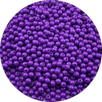 700pcs Acrylic Round Beads for Crafts 6mm Resin Candy Color Spacer Beads with Hole for Jewelry Making Sewing Crafts Decoration Necklaces Bracelets Earrings Supplies(Dark Purple) by Unknown