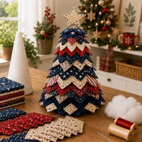 Daily Partner Americana Christmas Tree Quilt Kit by DailyPartner