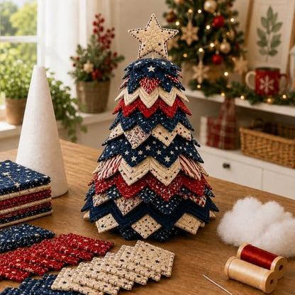 Daily Partner Americana Christmas Tree Quilt Kit by DailyPartner