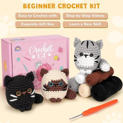 Crochet Kit for Beginners, Cat Crochet Kit for Adults Beginner - Image 5