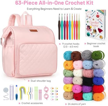 Coopay All-in-One Crochet Kit for Beginners Adults Kids-Ideal Crochet Gift - Image 3