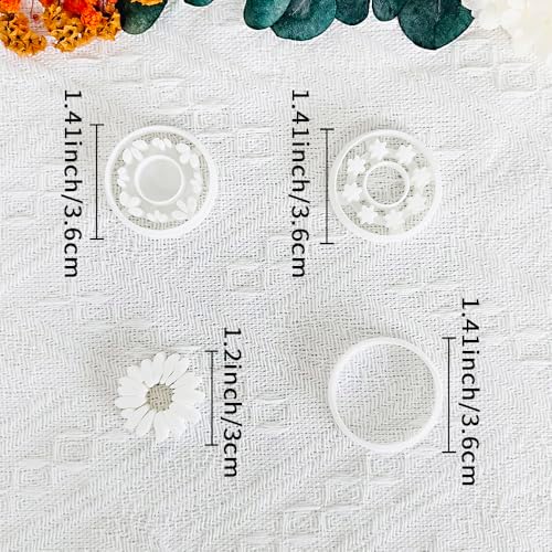 Xaekicr Round Floral Polymer Clay Cutters Set – Clay Earring Cutters for DIY Jewelry, Circle Flower Clay Tools for Earrings Making, Clay Molds for Polymer Clay Projects - Image 3