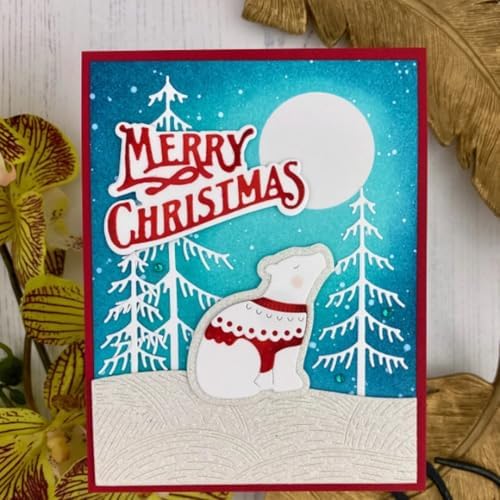 Scrapbooking Die-Cuts, Christmas Metal Cutting Dies for Card Making, Paper Craft Punch Template, Background Embossing Stencils, DIY Album Décor (3 Pcs Christmas Trees-10.6x7cm) - Image 4