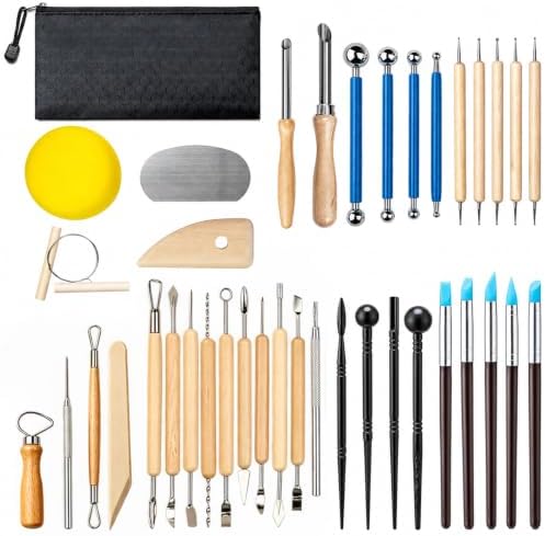 39PCS Pottery Tools Kit, Ceramic Tools, Clay Sculpting Tools (39Pcs) by LINBLIF