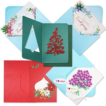 JUYA Quilling Greeting Card Making Kit Mega Pack 10 Different Kits - Image 2