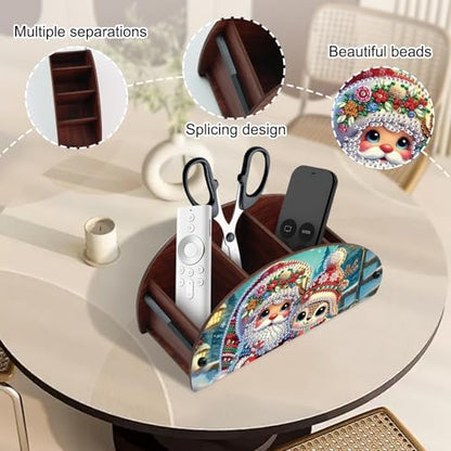 Christmas Diamond Painting kits Organizer Box, Diamond art DIY Santa Claus Special Shape Diamond Partial Mosaic Handmade Making Kit Organizer Box, Home Dining Living Room TableTop Art Decoration - Image 4