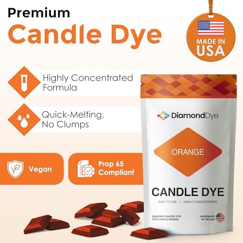 Orange Candle Dye Chips, Soy & Paraffin Candle Making, 25 Pack - Image 2