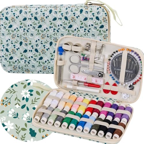 Bobode Travel Sewing Kit with 24 Sewing Thread & Heavy Duty Sewing Needles by Bobode