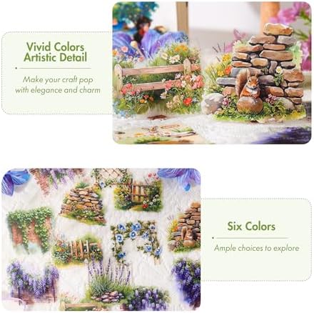3.4" Large Flower Stickers for Scrapbooking – 60PCS Waterproof Wall &Floral Stickers for Journaling, Junk Journal Supplies, Card Making, DIY Crafts & Bullet Journal Planner - Image 5