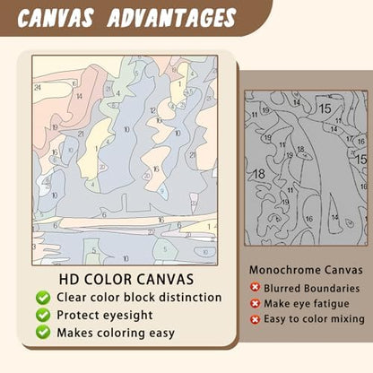 XTCIXAL Paint by Numbers Kit for Adults, Beach - 16X20 Inch - Image 6