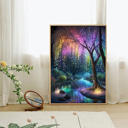 Yunruily Tree Paint by Number Kits for Adults-Paint by Numbers Kits for Adults,Tree of Life Paint by Number Kits on Canvas Perfect for Gifts Home Wall Decor(16x20inch) - Image 7
