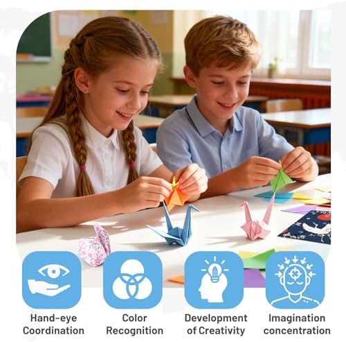 AluAbi 500pc Japanese Origami Paper Kit for Kids 5-12 - Image 4