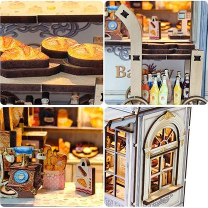 DIY Book Nook Kit, 3D Wooden Puzzle Miniature House Kit Adult, Bakery - Image 4