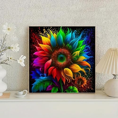 Hestarcul Flowers Adult Paint by Number Kits with Frame,Sunflower Painting Kits on Canvas,Large Color by Numbers Watercolor Gifts for Friends Home Wall Decor - Image 2