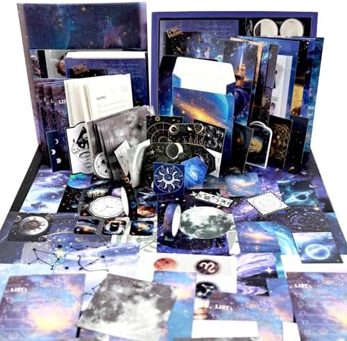 Diuhofart Star Trails Scrapbooking Kit, 128 Pcs Journal Set by Diuhofart