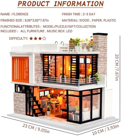 Spilay DIY Miniature House Kit for Adults, Miniature Dollhouse Building Kit - Image 2