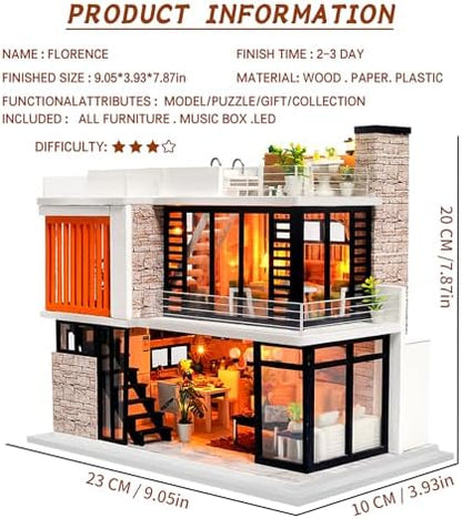 Spilay DIY Miniature House Kit for Adults, Miniature Dollhouse Building Kit - Image 2