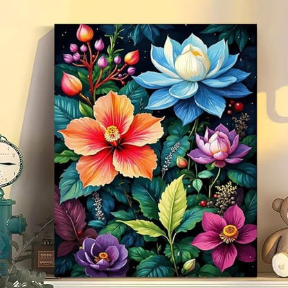Arttoplus Flowers Paint by Numbers Kit for Adults Beginner 16x20inch - Image 3