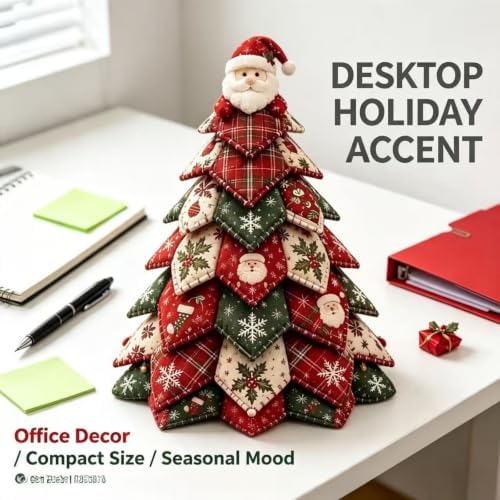 Christmas DIY Felt Tree Sewing Kit, 3D Hand‑Made Quilted Christmas Tree Craft Kit with Reindeer Ornament, DIY Xmas Decor Kit for Adult Beginner Home Holiday Decoration - Image 2