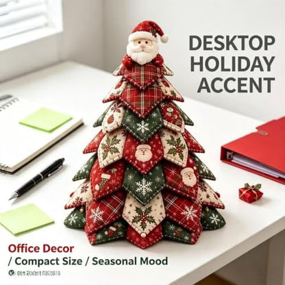 Christmas DIY Felt Tree Sewing Kit, 3D Hand‑Made Quilted Christmas Tree Craft Kit with Reindeer Ornament, DIY Xmas Decor Kit for Adult Beginner Home Holiday Decoration - Image 2
