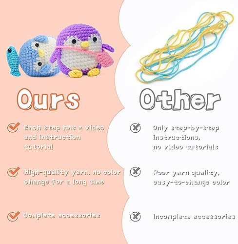 IMZAY 2 Pack Crochet Kit for Beginners Crochet Animals Kit - Image 3