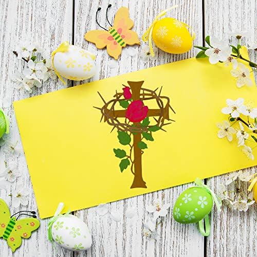 ALIBBON Easter Cross Die Cuts for Card Making, Rose Cross Cutting Dies Metal Template Molds, Thorn Rose Flower Dies for Crafting DIY Photo Album Embossing Scrapbooking Supplies - Image 4